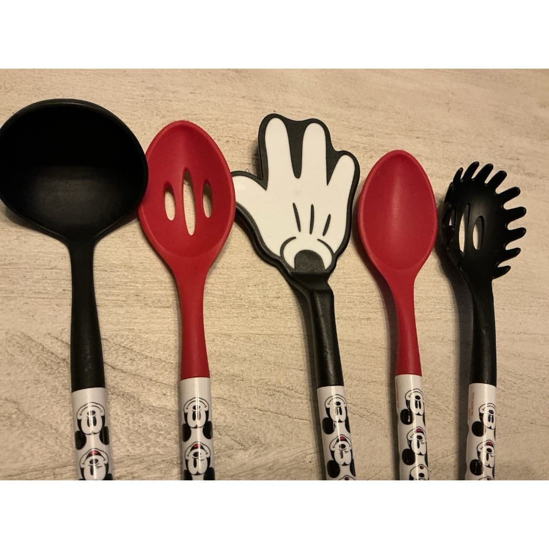 Disney Eats Mickey Mouse 5 Piece Kitchen Cooking Utensil Set Slotted Spoon Ladel - Thumbnail 4