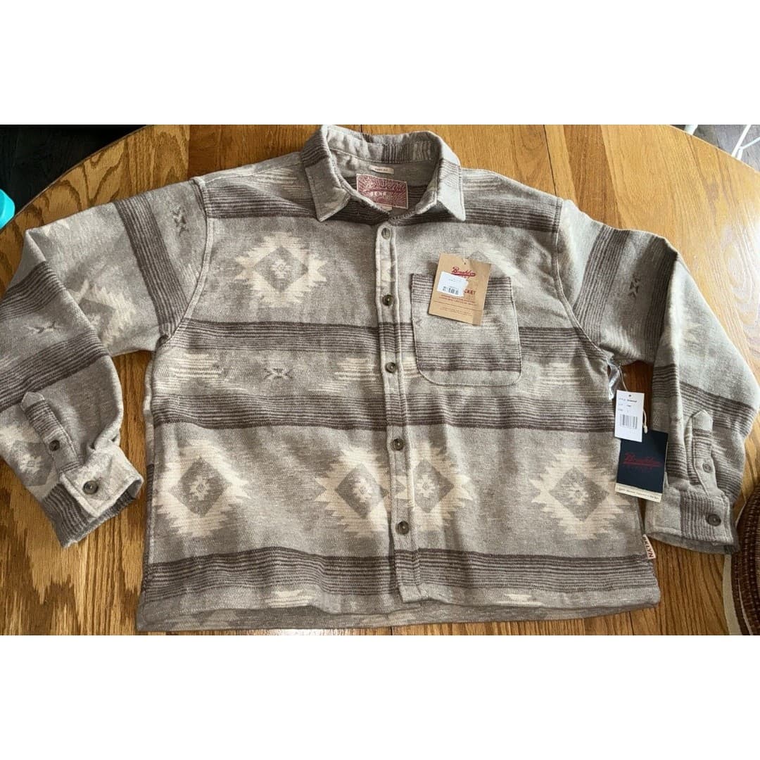 Brooklyn Cloth The Shacked Mens L Southwestern Tan Boxy Fit Oversized NEW - Thumbnail 4