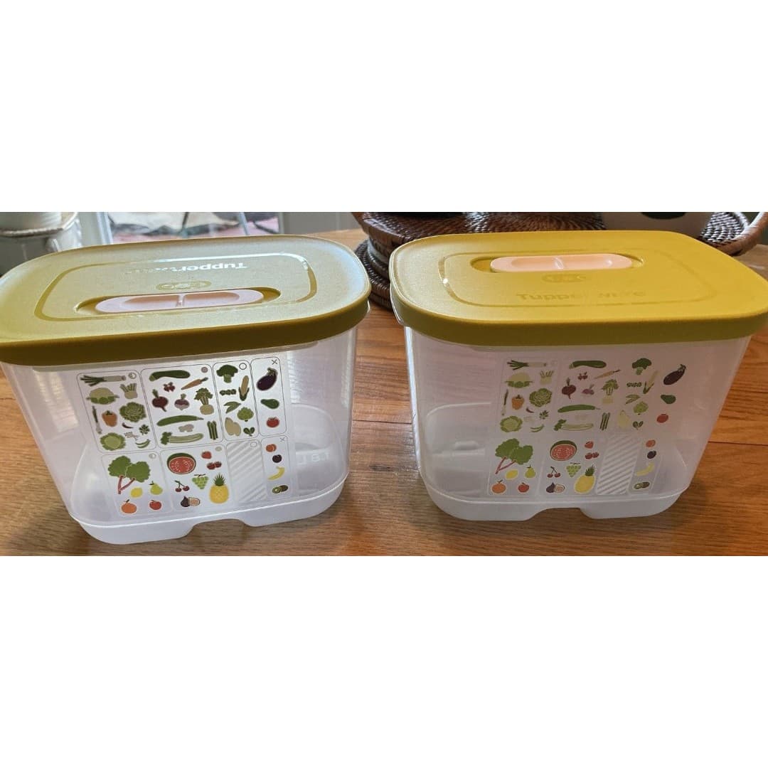 Set Of 2 Tupperware Fridgesmart Storage Containers 1.8 L/1.75 QT W/ Lids - Thumbnail 3