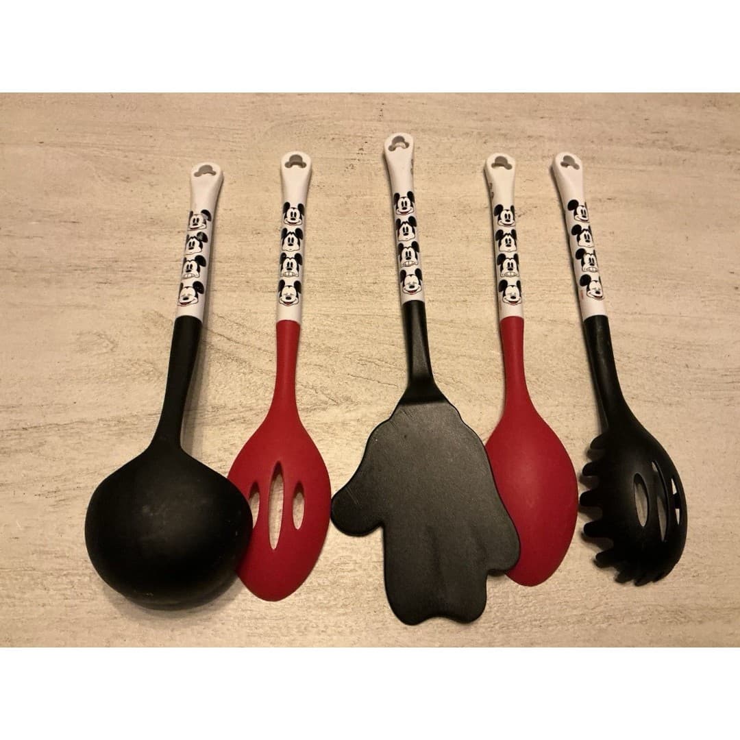 Disney Eats Mickey Mouse 5 Piece Kitchen Cooking Utensil Set Slotted Spoon Ladel - Thumbnail 5