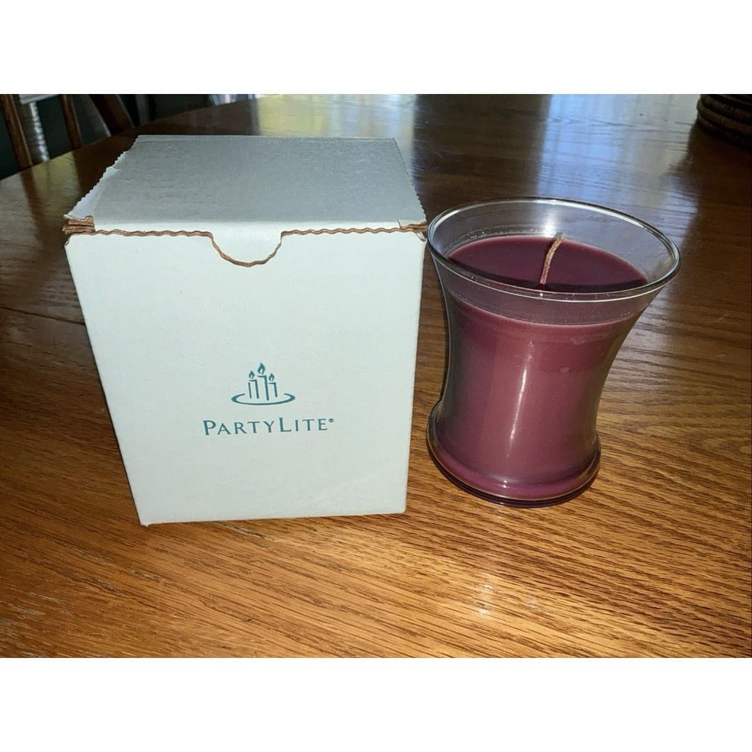 PartyLite "Raspberry & Thyme” Candle in Glass Jar, G02282 New In Box