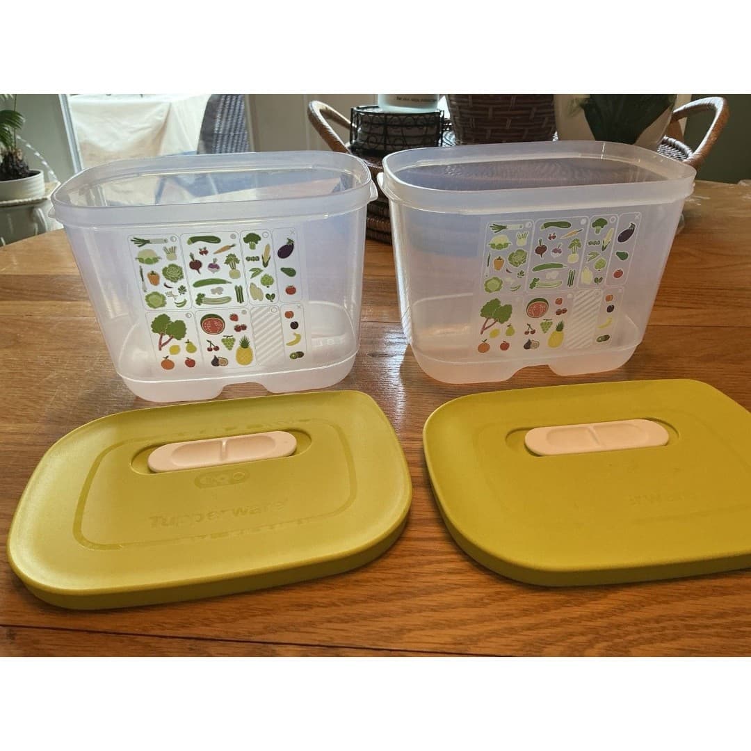 Set Of 2 Tupperware Fridgesmart Storage Containers 1.8 L/1.75 QT W/ Lids - Thumbnail 6