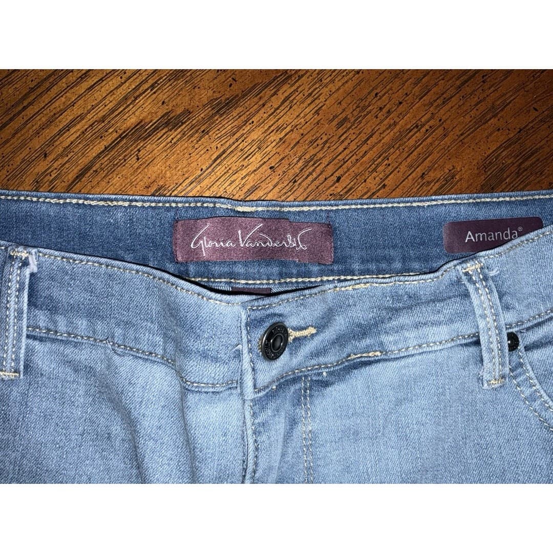 Gloria Vanderbilt Jeans Sz 18 W Womens Blue Mid Rise Amanda Straight NWOT - Thumbnail 4