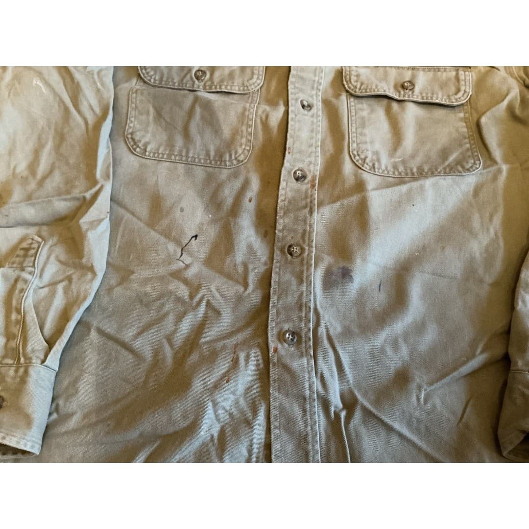 Vintage Carhartt Rugged Outdoor Wear Duck Canvas Shirt Size XXL Collar READ - Thumbnail 6