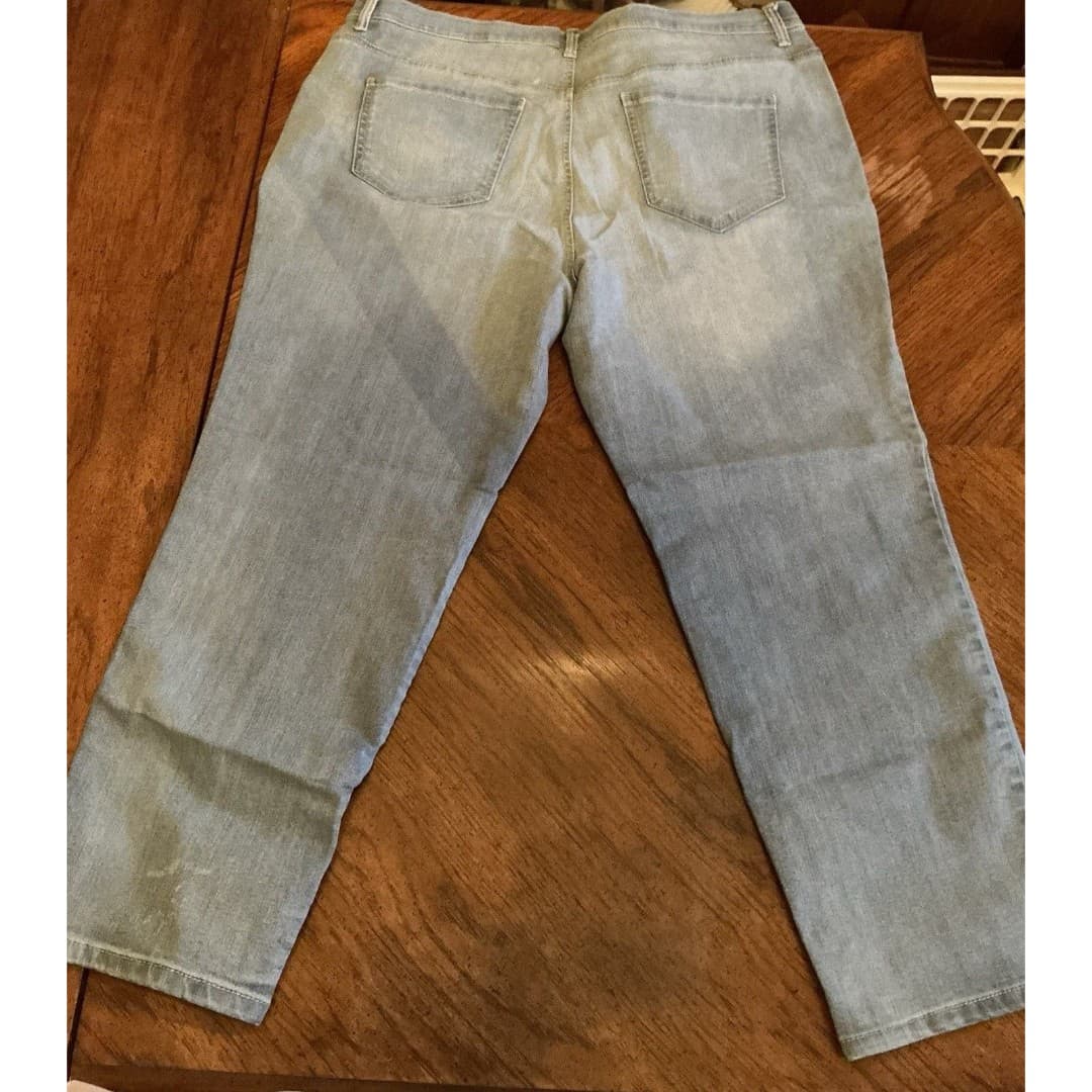Gloria Vanderbilt Jeans Sz 18 W Womens Blue Mid Rise Amanda Straight NWOT - Thumbnail 2