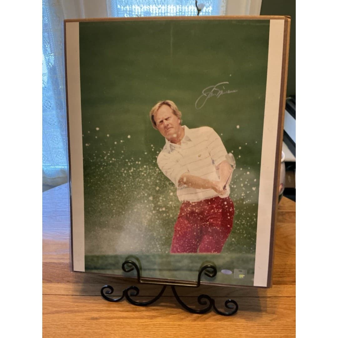 Jack Nicklaus 1987 Masters Sand Shot Autographed Signed 16 X 20 Photo with COA - Thumbnail 3