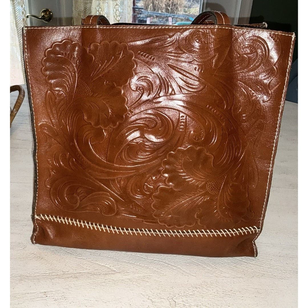 Patricia Nash Embossed Toscana Tote Handbag Brown - Thumbnail 2