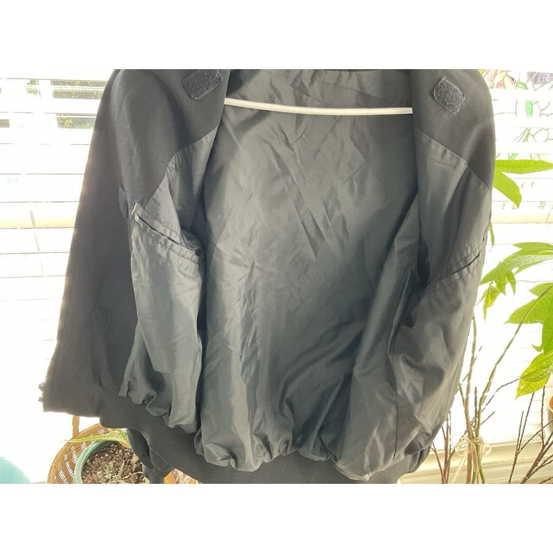 Neptune Garment Jacket Men Large Black Wool Thinsulate US Naval Sea Cadet Bomber - Thumbnail 4