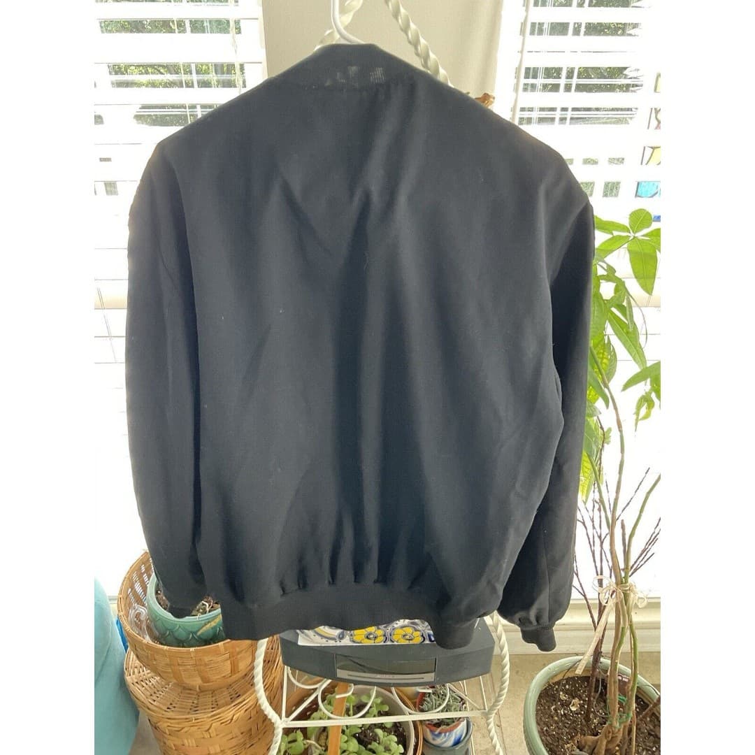 Neptune Garment Jacket Men Large Black Wool Thinsulate US Naval Sea Cadet Bomber - Thumbnail 9