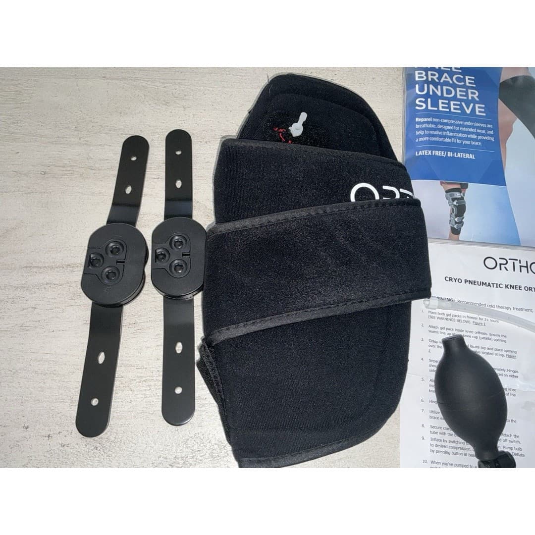 Ortho8 Cryo Pneumatic Knee Orthosis With Hinges - With Gel & Under Sleeve New - Thumbnail 2