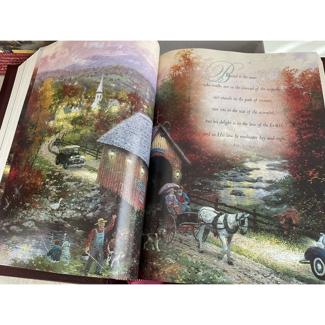 LIGHTING THE WAY FAMILY BIBLE Thomas Kinkade Illustrated NKJV - Thumbnail 6