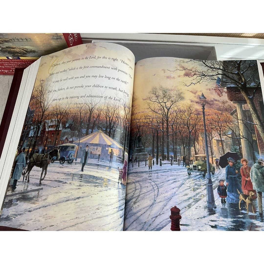 LIGHTING THE WAY FAMILY BIBLE Thomas Kinkade Illustrated NKJV - Thumbnail 7