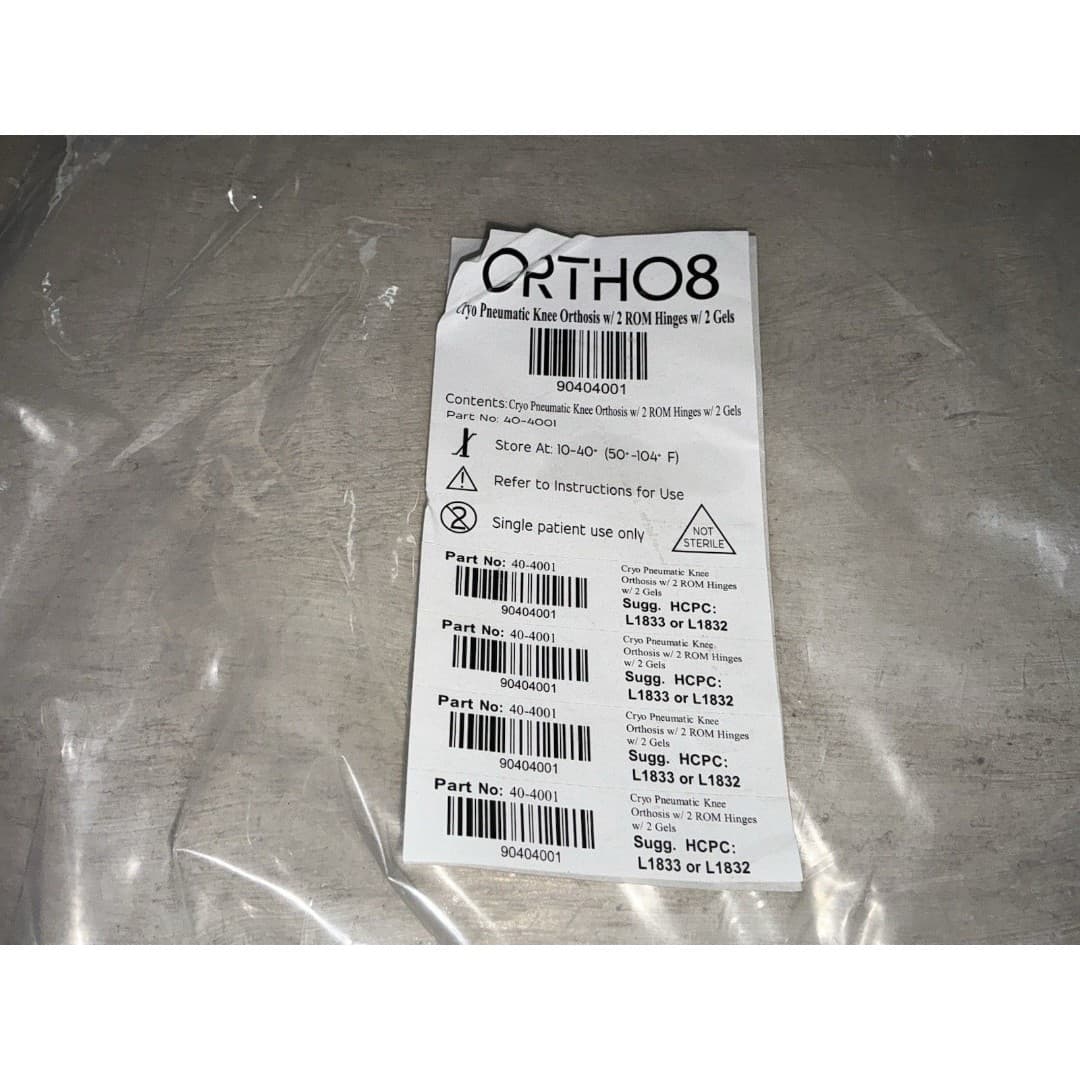 Ortho8 Cryo Pneumatic Knee Orthosis With Hinges - With Gel & Under Sleeve New - Thumbnail 5