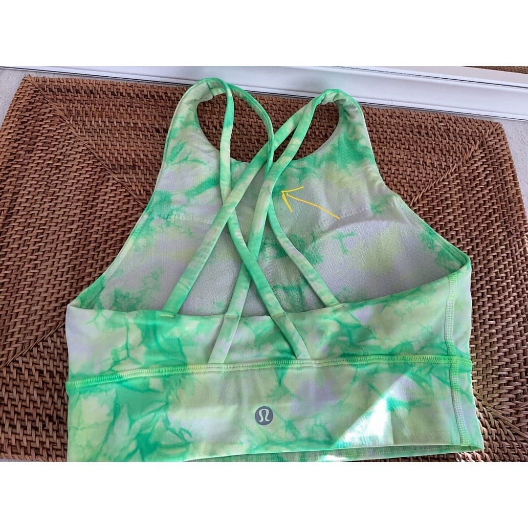 Lululemon Green Tie Dye Sports Bra Size 4 - Thumbnail 2