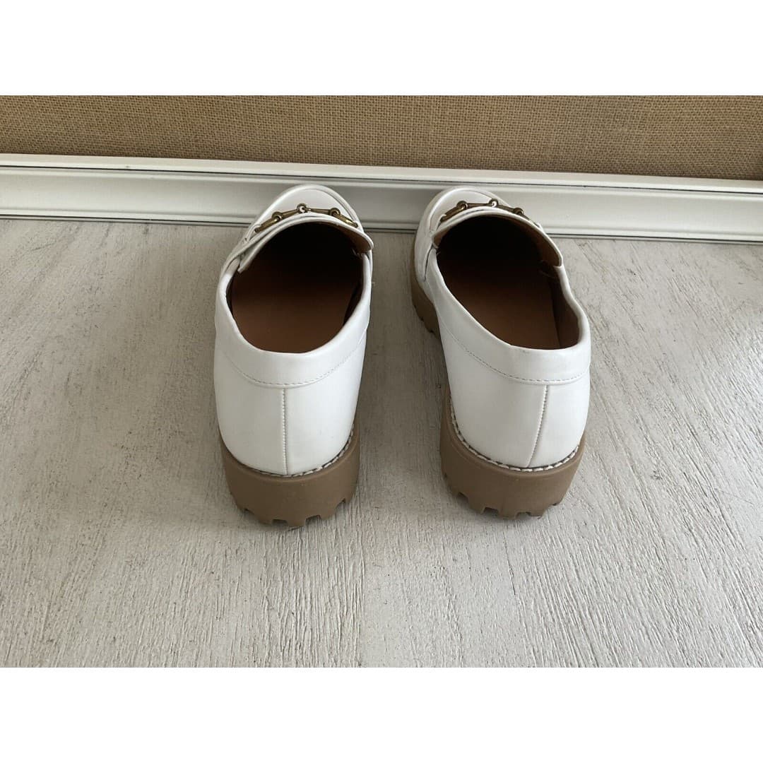 A New Day Women's Size 8 1/2 White Nautical Loafer Shoes - Thumbnail 5