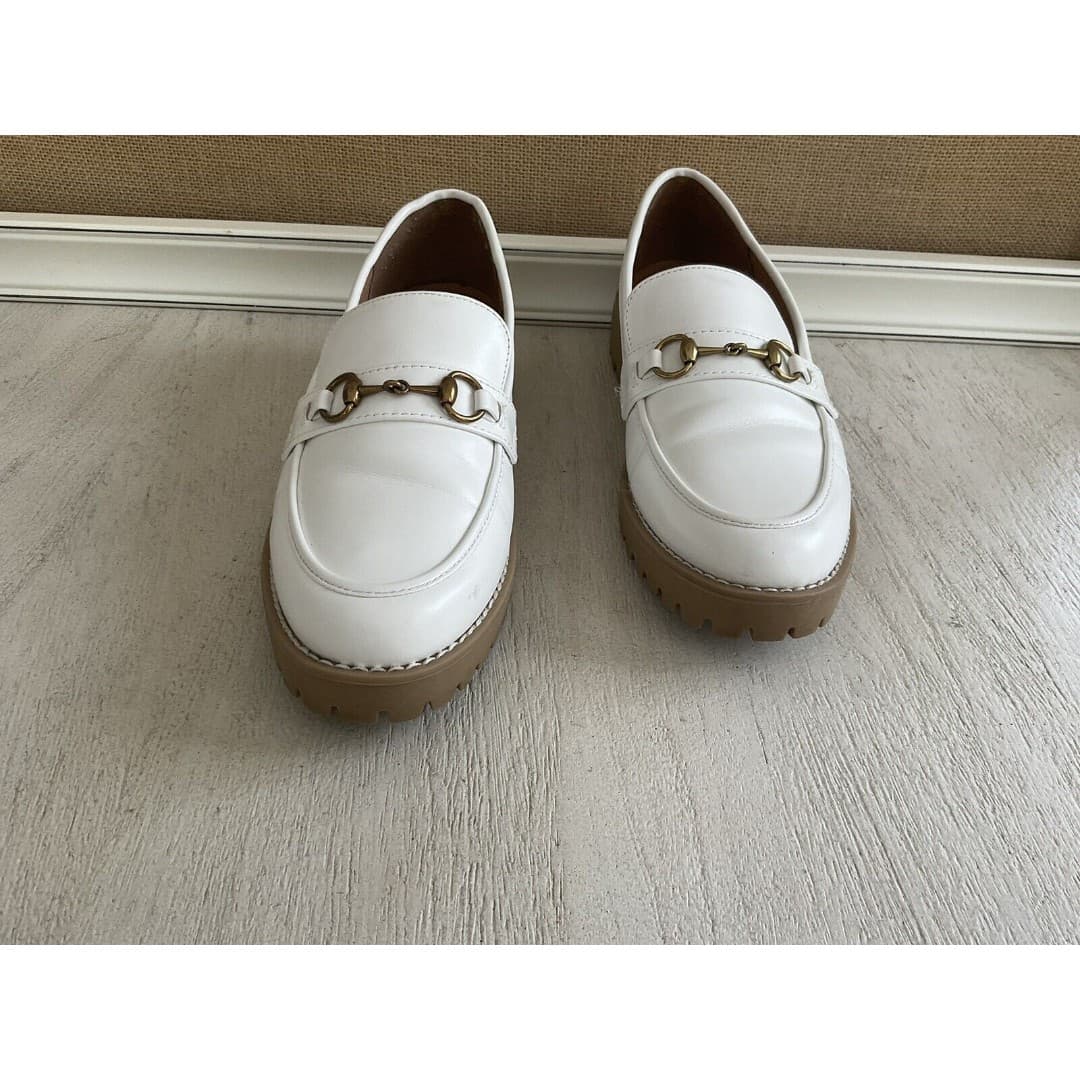 A New Day Women's Size 8 1/2 White Nautical Loafer Shoes - Thumbnail 3