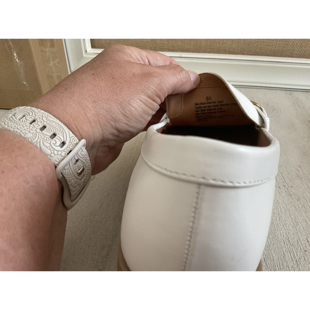 A New Day Women's Size 8 1/2 White Nautical Loafer Shoes - Thumbnail 7