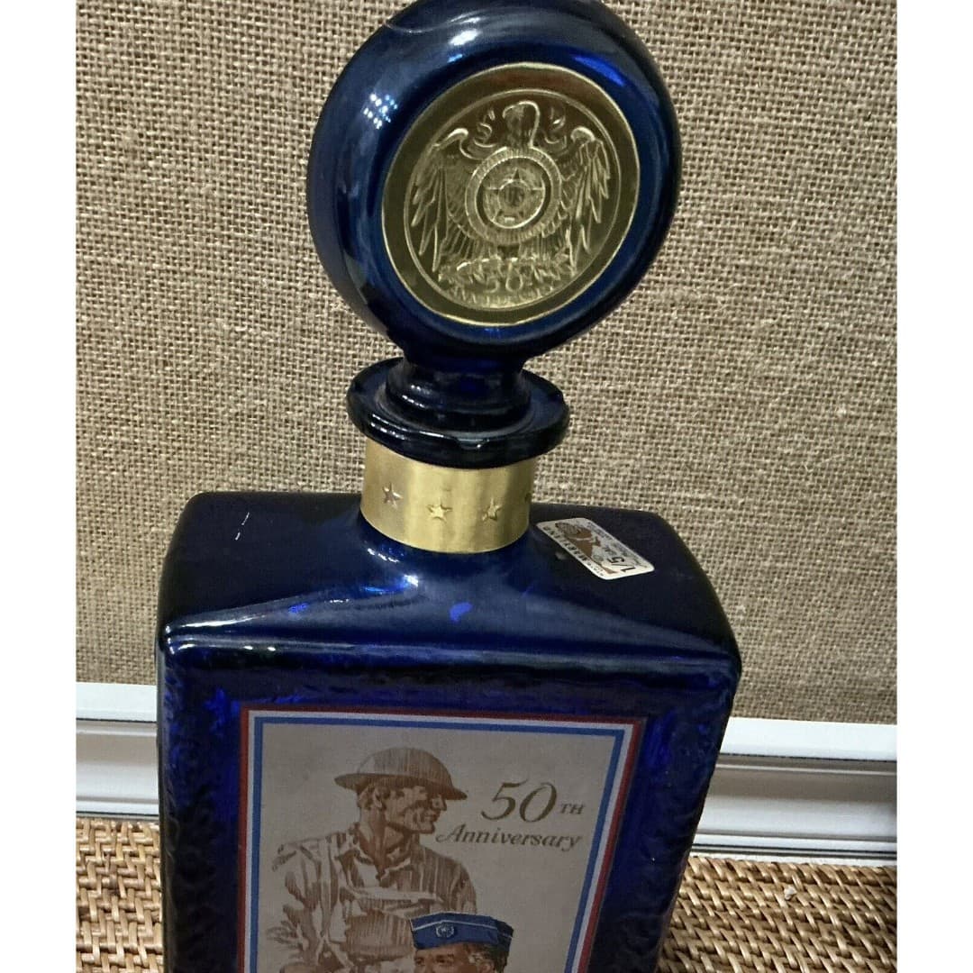 Vtg 1969 Liquor Decanter Kentucky Bourbon American Legion 50th Anniversary - Thumbnail 3