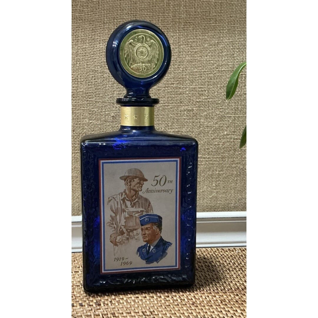 Vtg 1969 Liquor Decanter Kentucky Bourbon American Legion 50th Anniversary