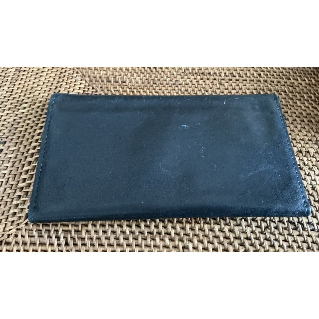 Vintage Rolfs Black Wallet Cowhide Leather Wallet - Thumbnail 5