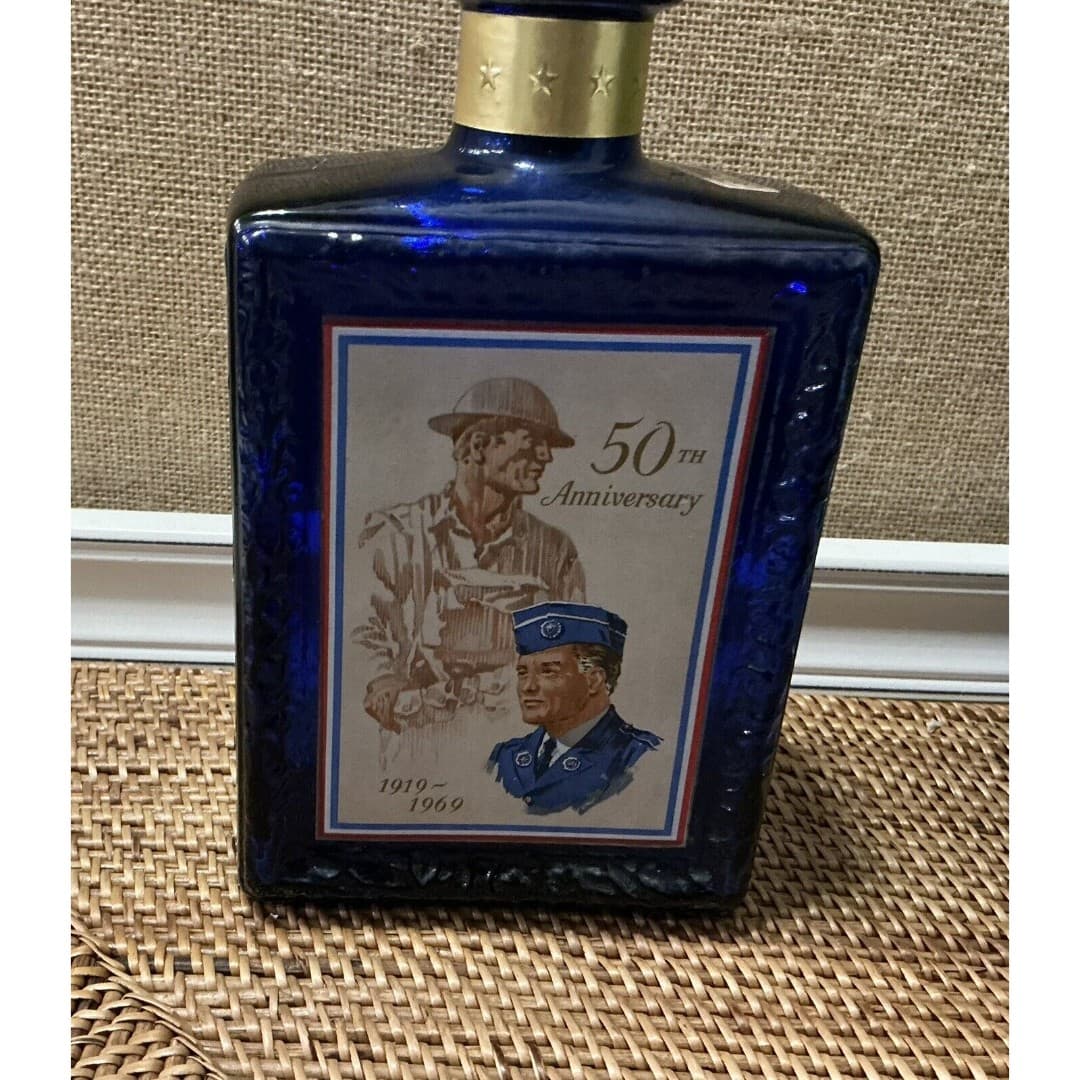 Vtg 1969 Liquor Decanter Kentucky Bourbon American Legion 50th Anniversary - Thumbnail 2