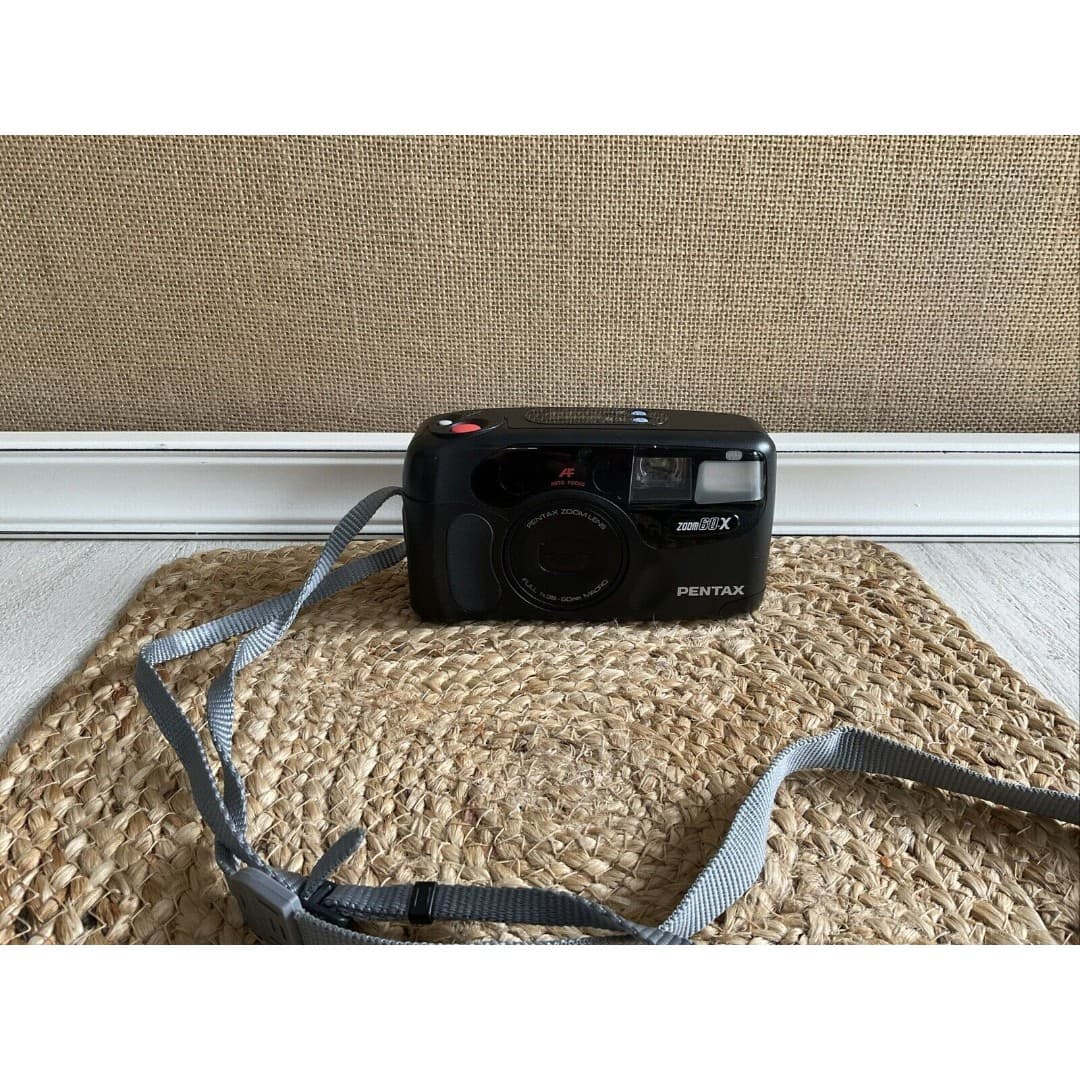 Pentax Zoom 60-X 35mm Compact Macro Point & Shoot Film Camera TESTED NEED BATT - Thumbnail 4
