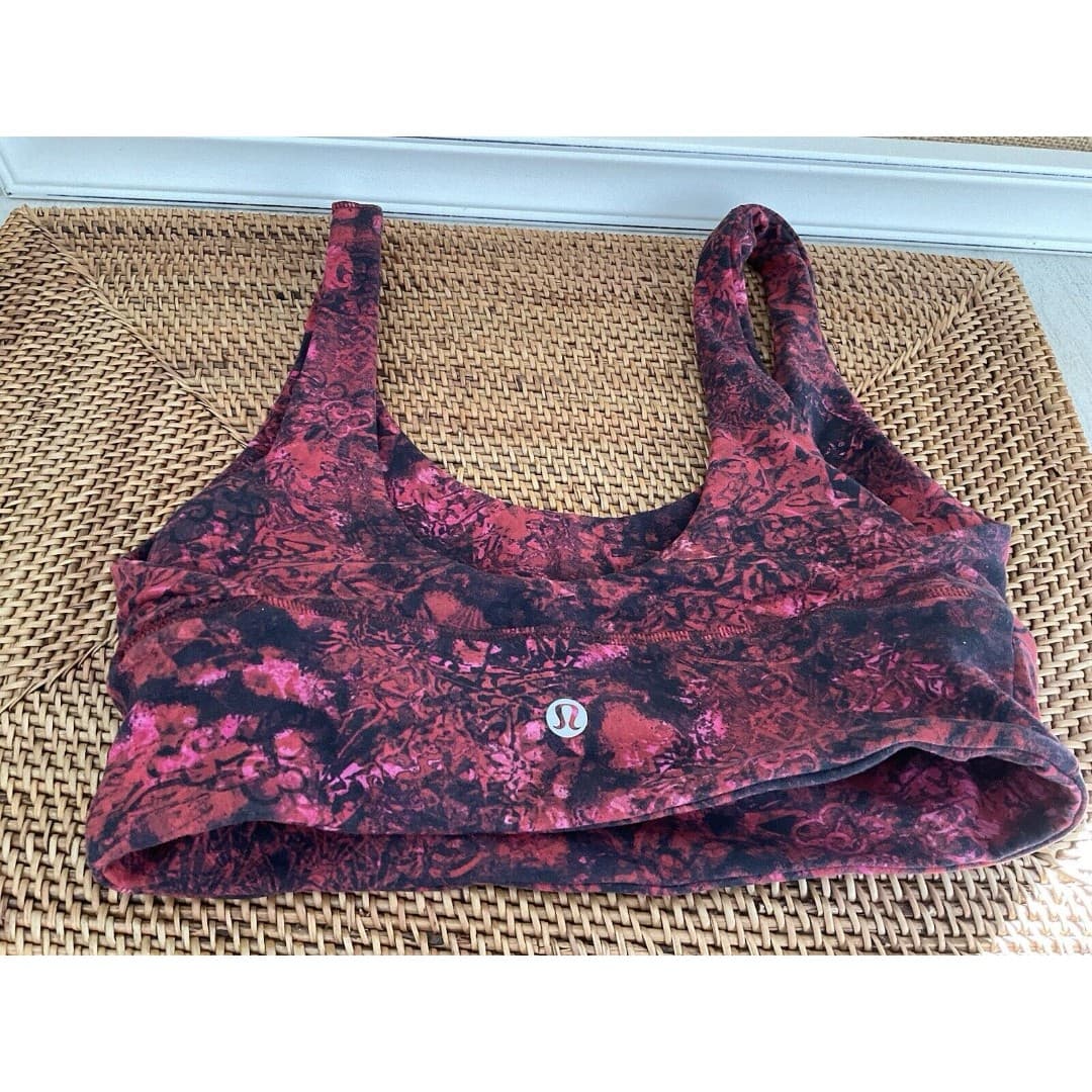 Lululemon Reversible Sports Bra Size 4 Red/Black Multi Color - Thumbnail 2