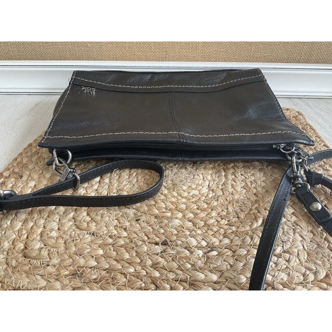 The Sak Iris Womens Black Leather Crossbody Purse Small Shoulder Bag Handbag - Thumbnail 9