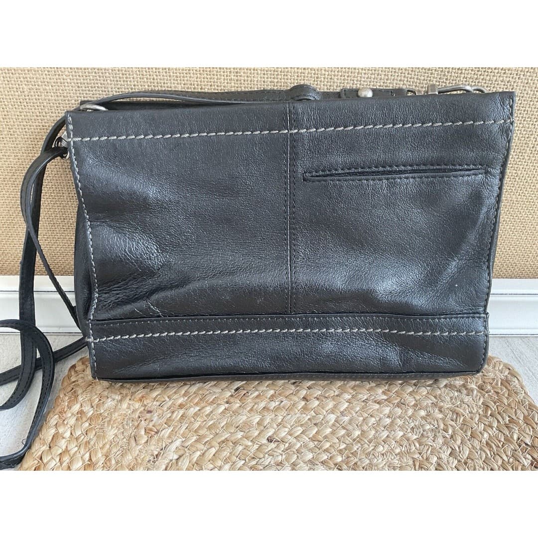 The Sak Iris Womens Black Leather Crossbody Purse Small Shoulder Bag Handbag - Thumbnail 8