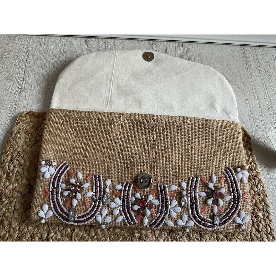 Charlie Paige Clutch Purse W/ Stone Design - Thumbnail 6