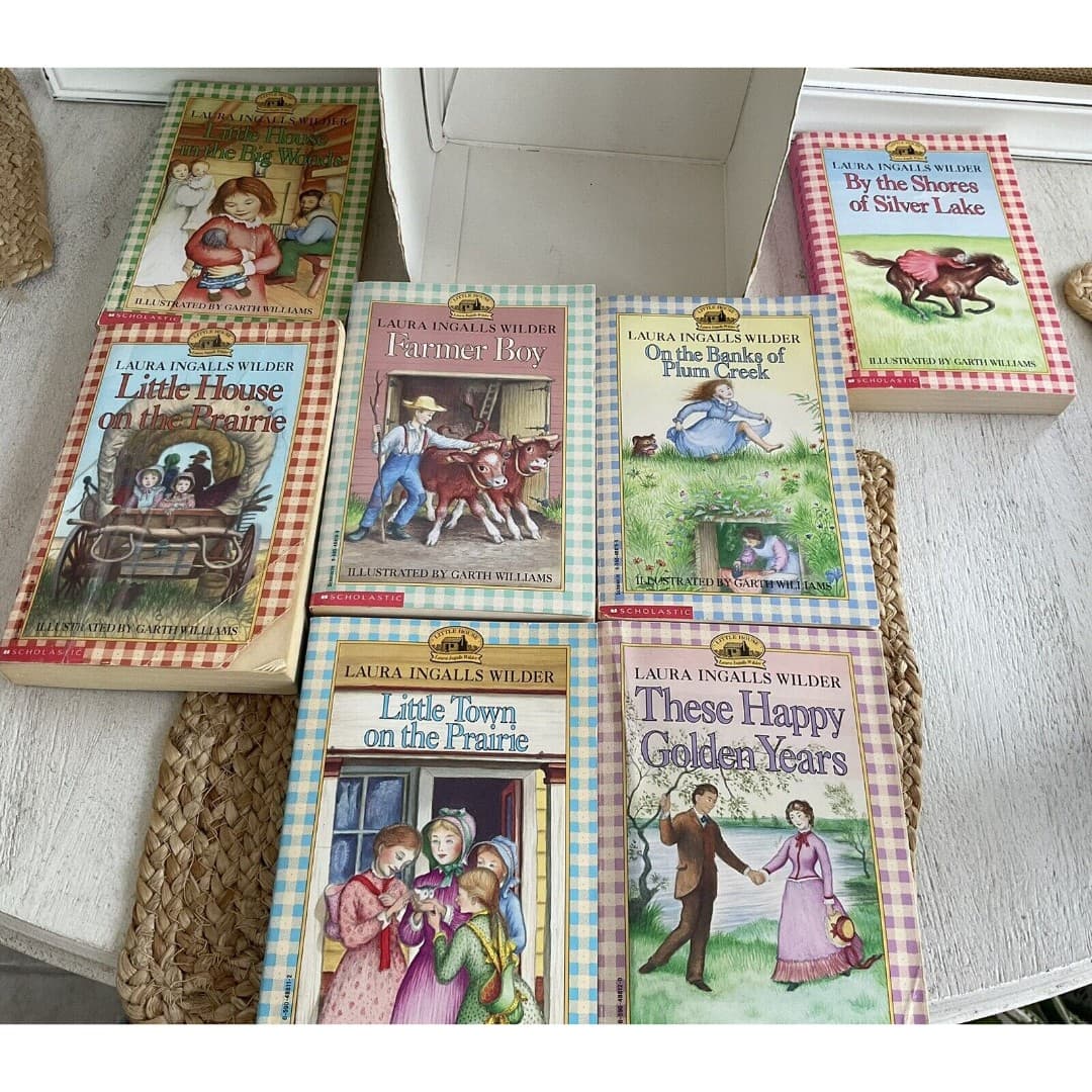 Vtg Little House On The Prairie Box Set 7 PB Books By Laura Ingalls Wilder READ - Thumbnail 5
