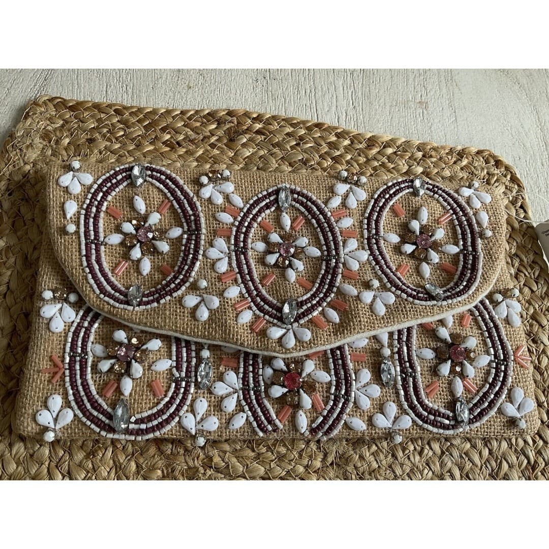 Charlie Paige Clutch Purse W/ Stone Design - Thumbnail 2