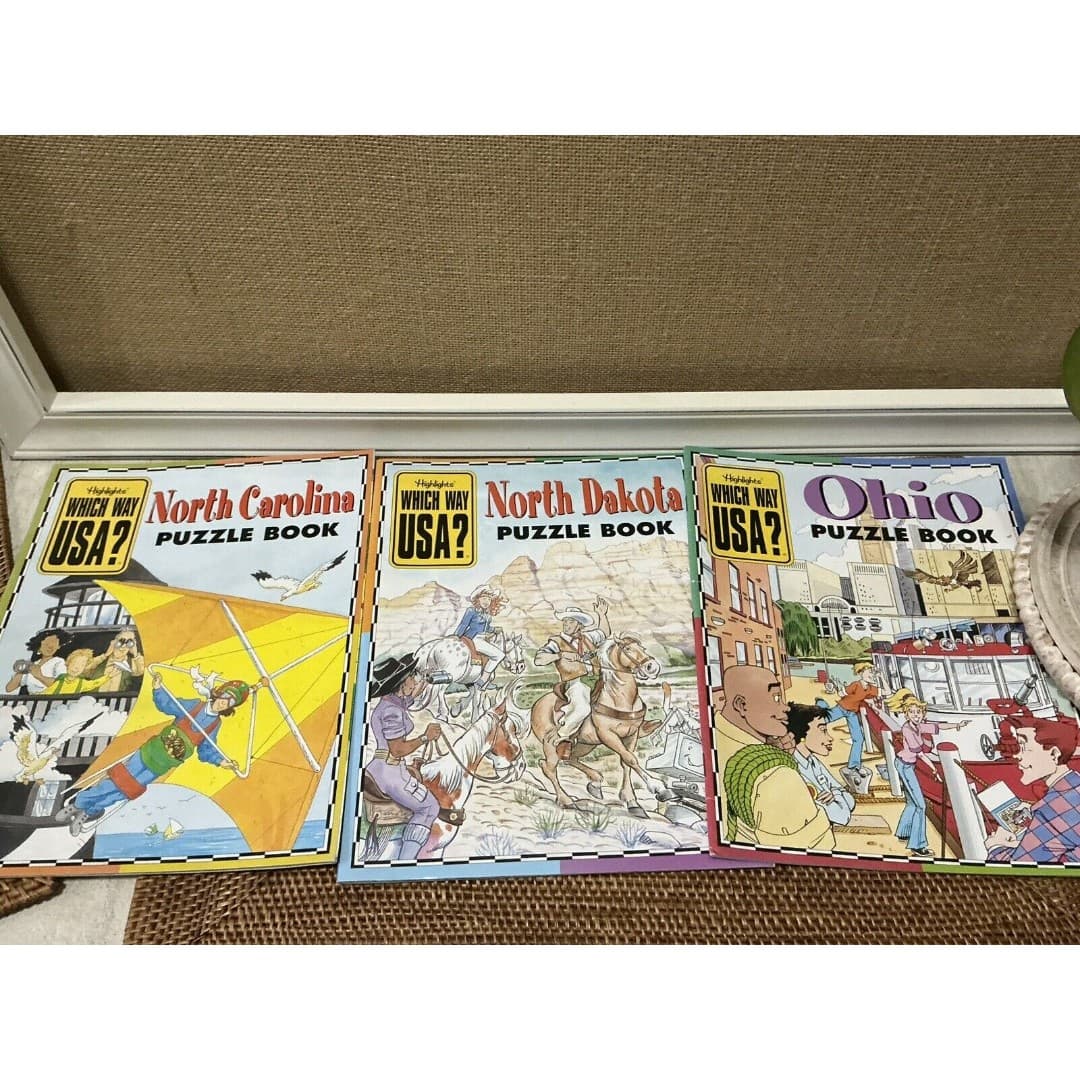 Highlights Which Way USA State Puzzle Activity Books Lot Of 10 - Thumbnail 4