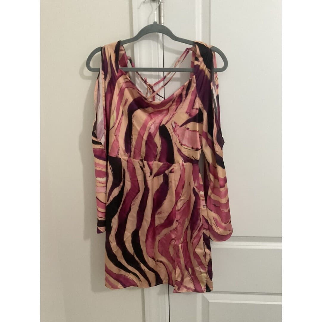 NWT TopShop Sz 6 Pink Dress W/Split Sleeves
