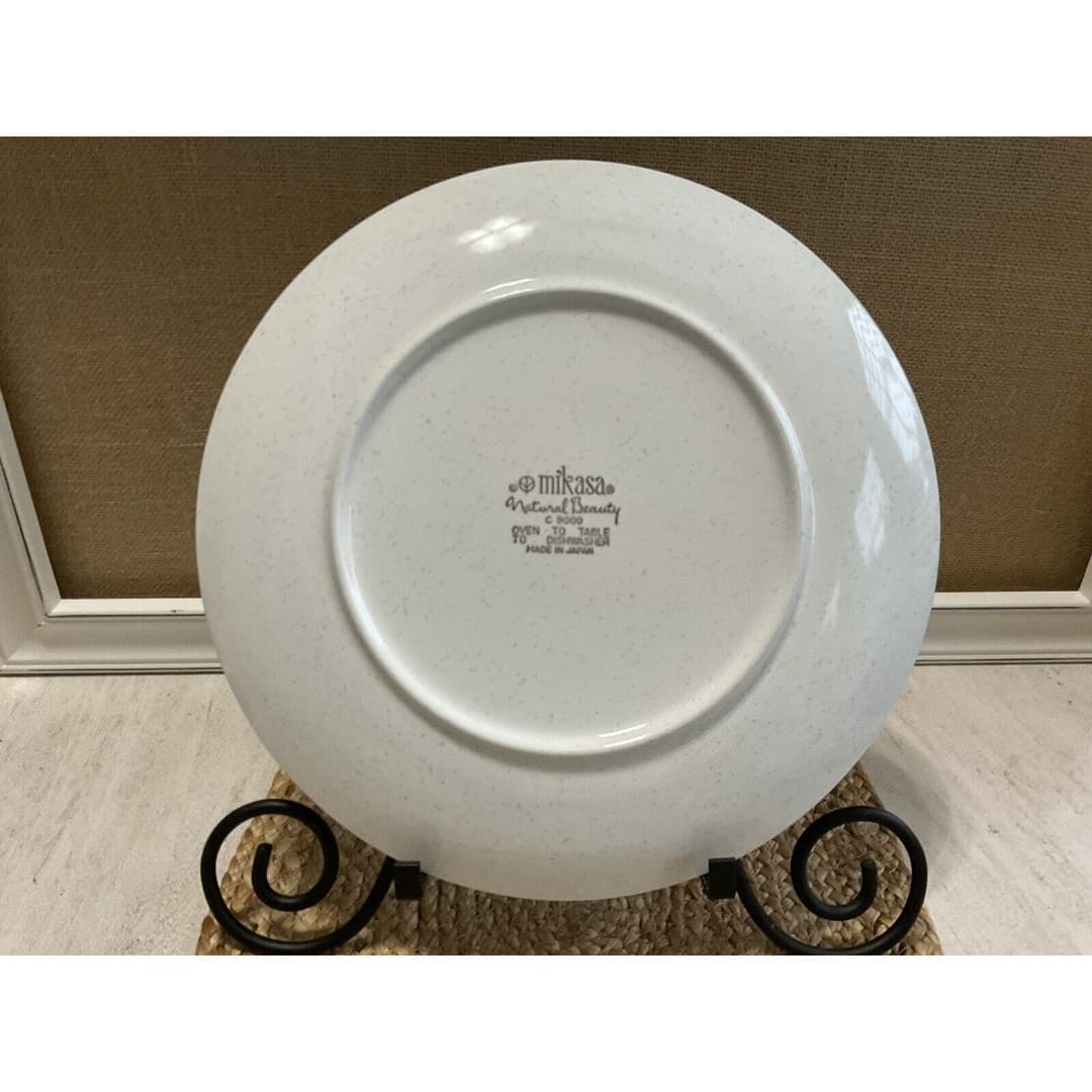 Mikasa Natural Beauty C9000 Round Platter 12 3/8" GUC 70’s Modern Japan - Thumbnail 2