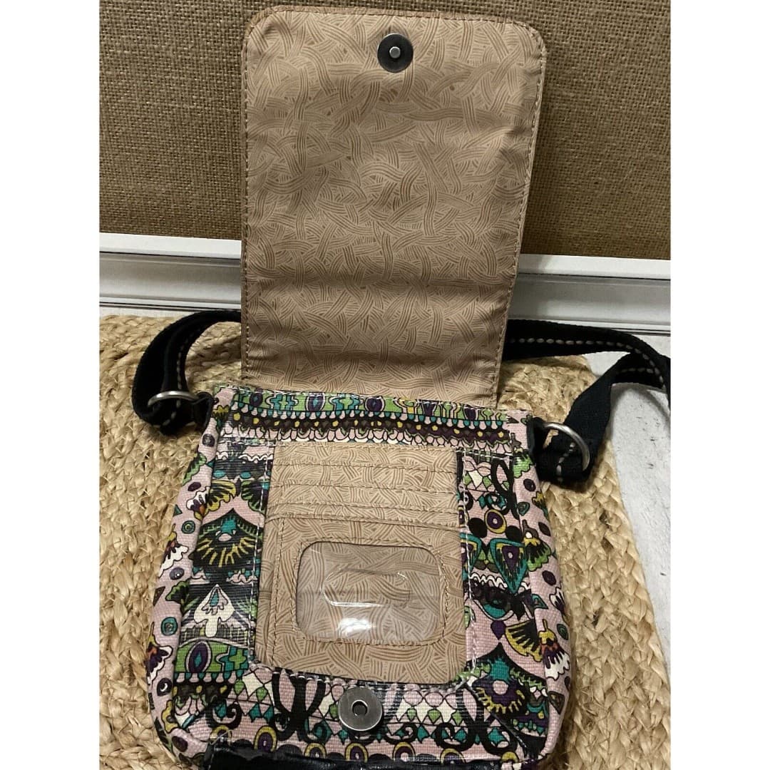 Sakroots Boho Festival Coated Canvas Small Flap Messenger Crossbody Bag Purse - Thumbnail 3