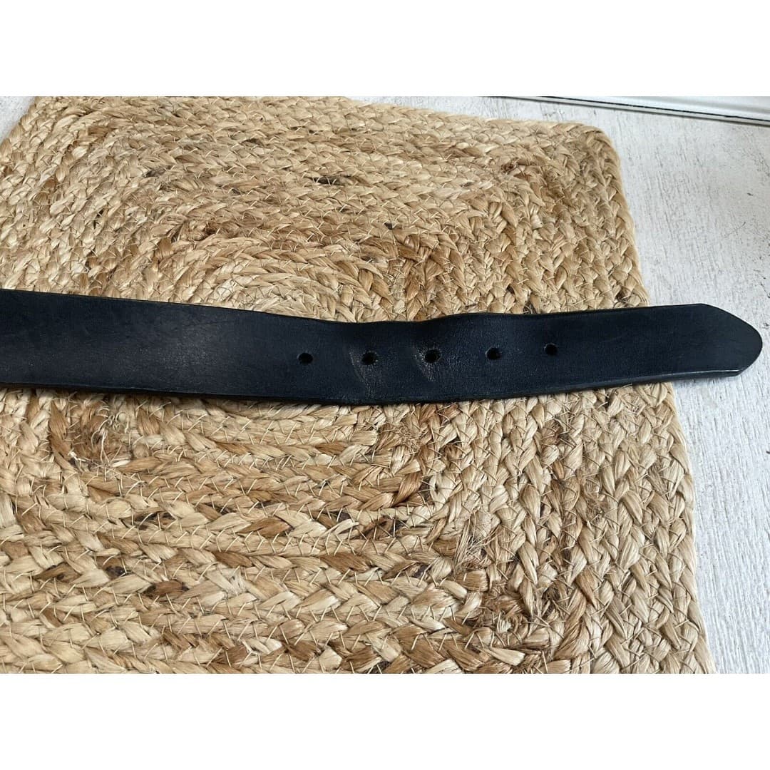 Carhartt 2202 Men's Black Genuine Leather Silver Buckle Belt; Size 42 - Thumbnail 4