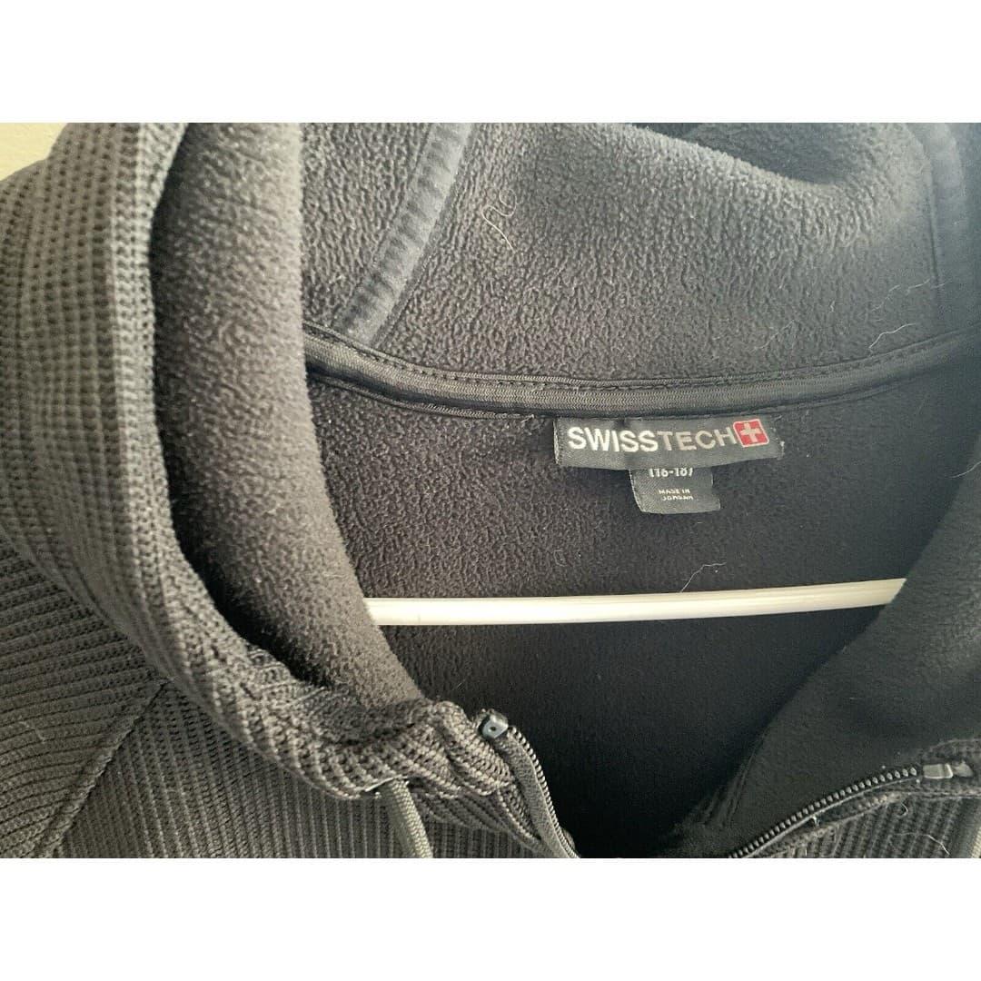 Swiss Tech Black Hooded Jacket Size 16/18 - Thumbnail 3