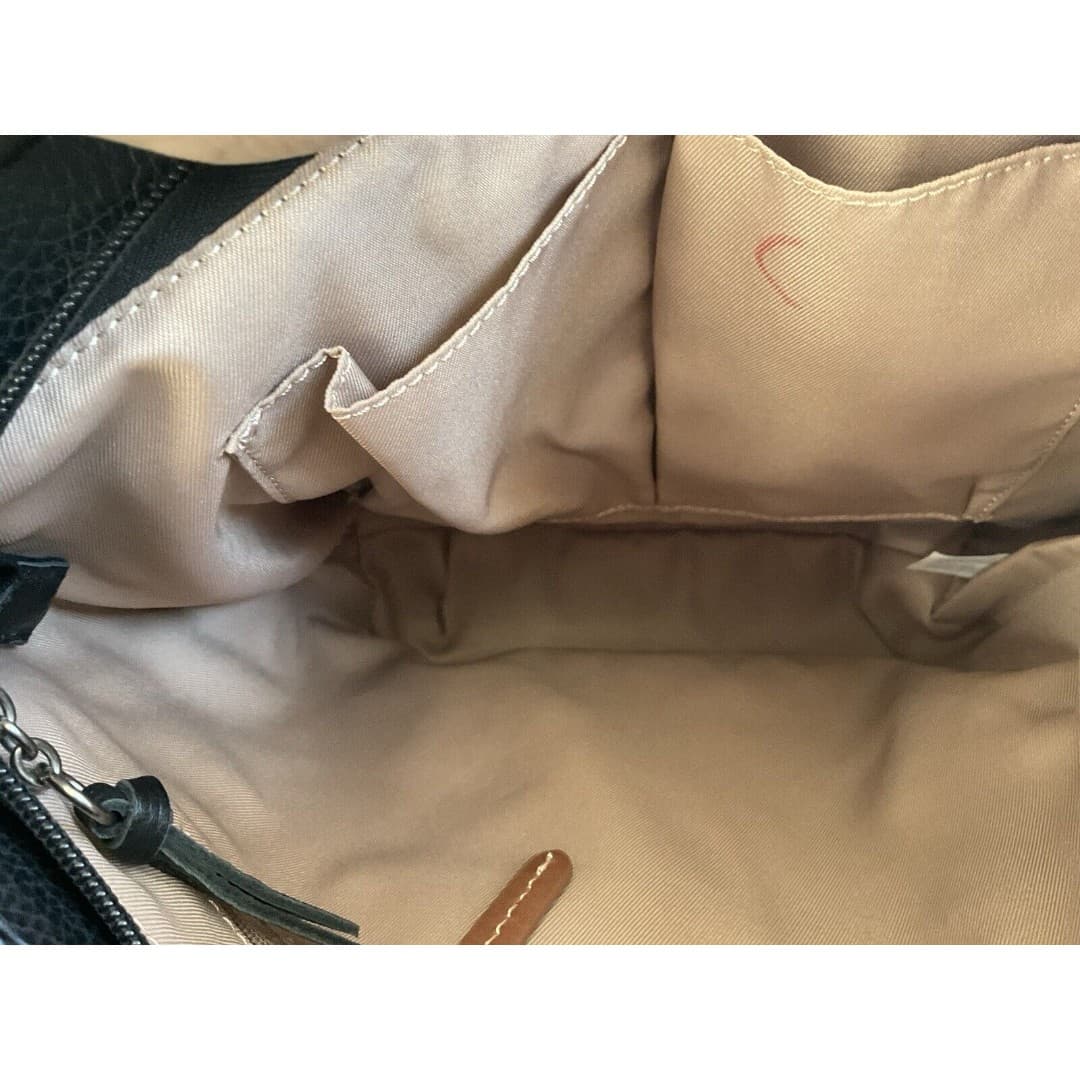The Sak Black Soft Leather Handbag Shoulder Bag Purse Pebbled Leather Medium Bag - Thumbnail 10