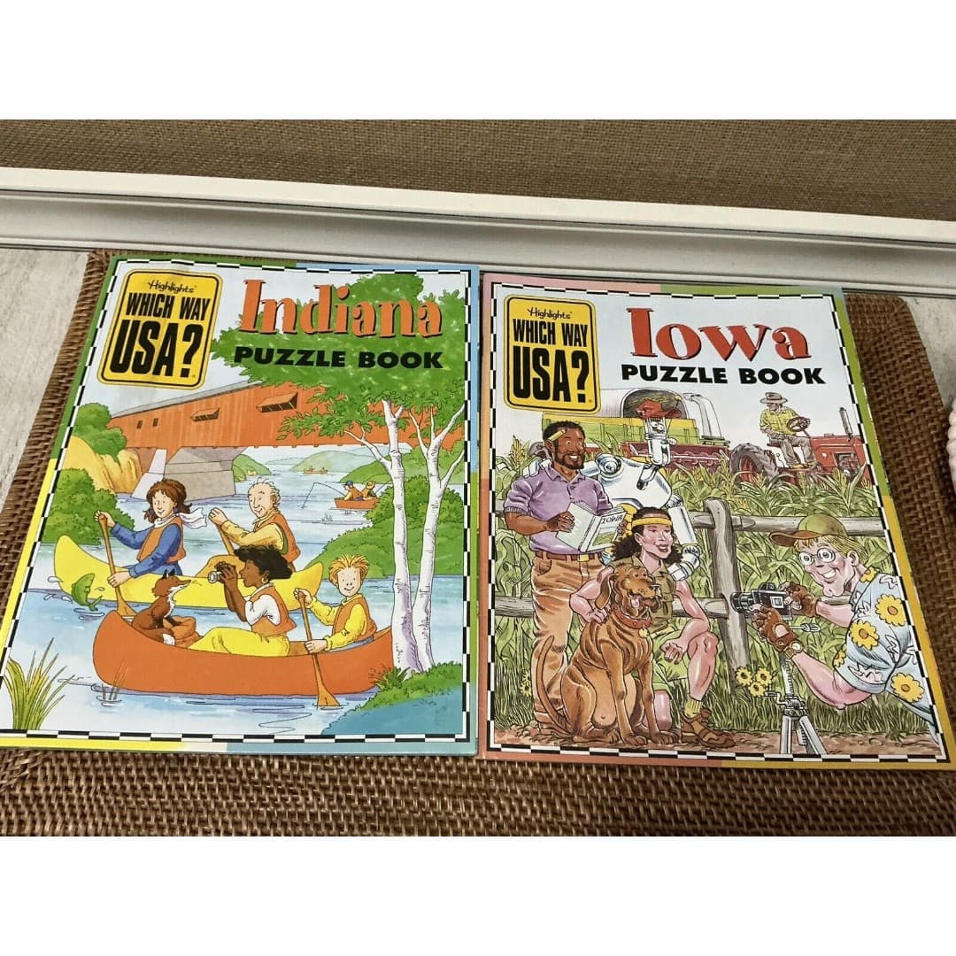 Highlights Which Way USA State Puzzle Activity Books Lot Of 10 - Thumbnail 3