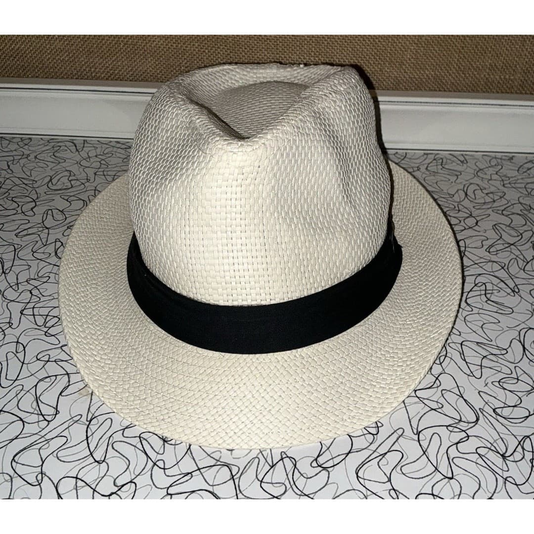 Panama Jack Solid Ribbon Fedora Hat with Black Band - Thumbnail 3