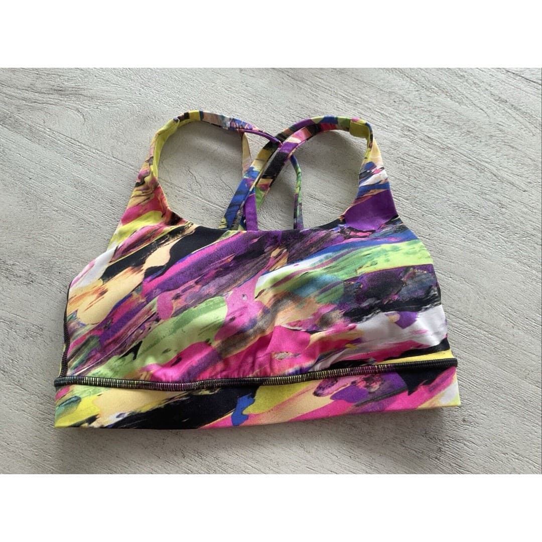 Multicolor Energy Lululemon Sports Bra Size 4