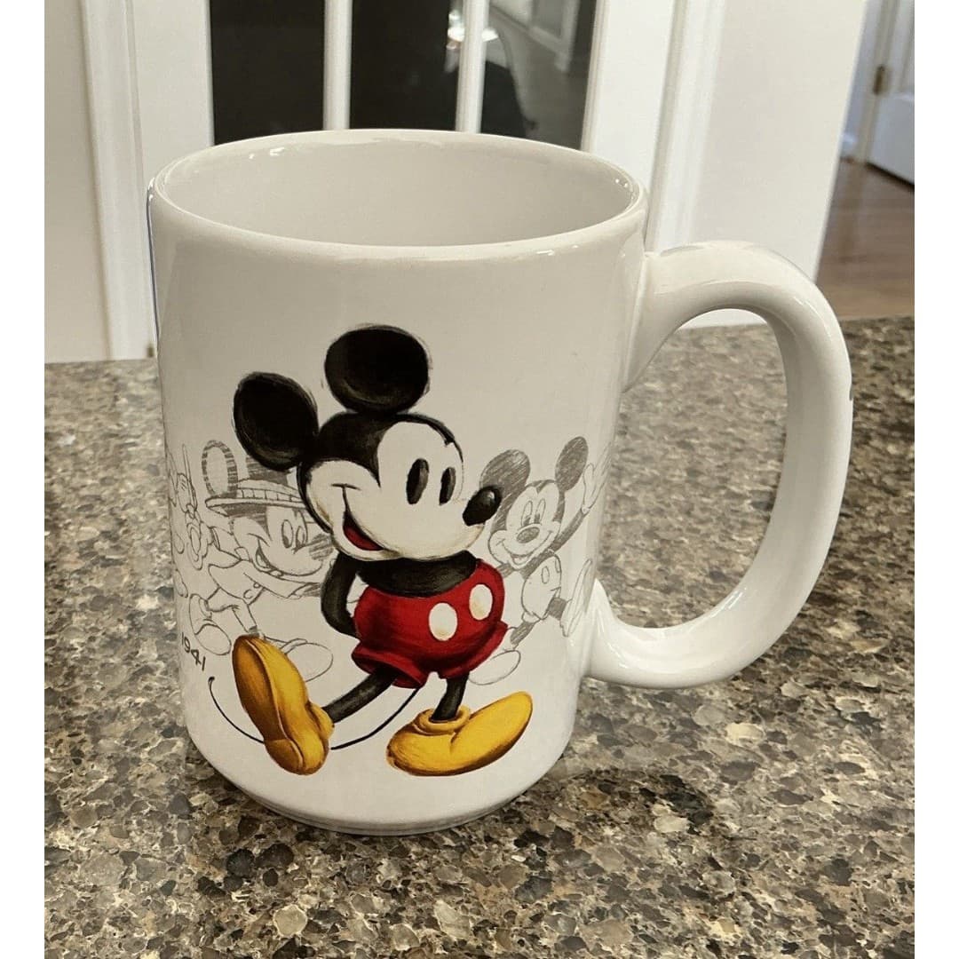 Mickey Mouse Through The Years Ceramic Coffee Cup Mug 2003 - Disney Store