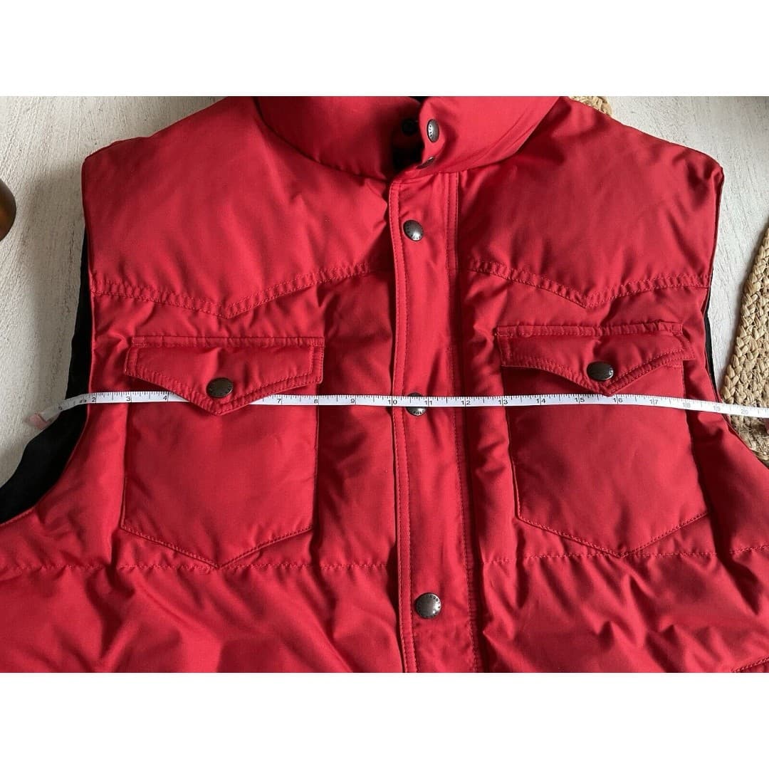 Vintage Polo Ralph Lauren Reversible Western Puffer Red & Black Down Vest XXL - Thumbnail 9