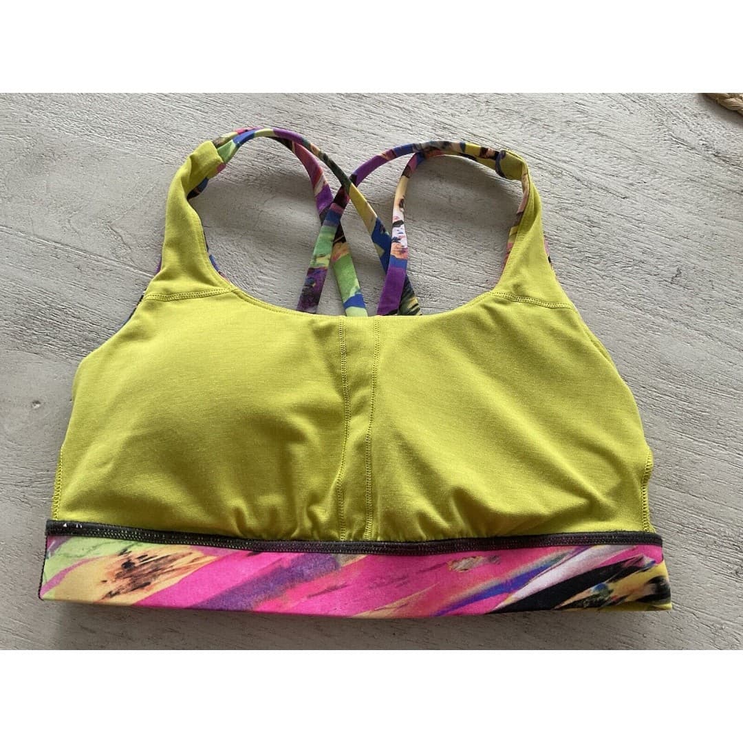 Multicolor Energy Lululemon Sports Bra Size 4 - Thumbnail 3
