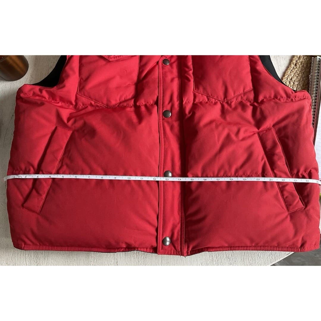 Vintage Polo Ralph Lauren Reversible Western Puffer Red & Black Down Vest XXL - Thumbnail 8