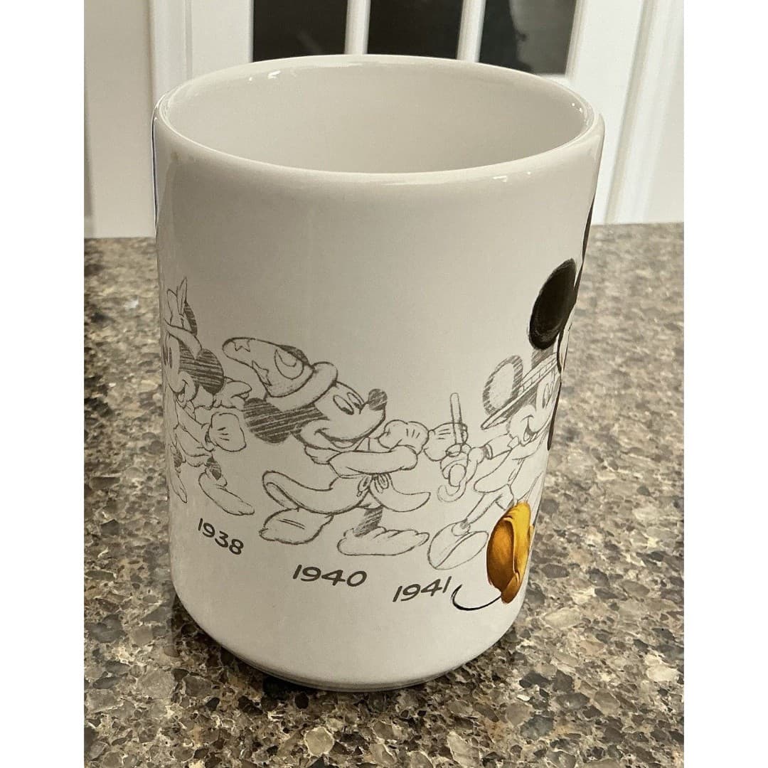 Mickey Mouse Through The Years Ceramic Coffee Cup Mug 2003 - Disney Store - Thumbnail 4