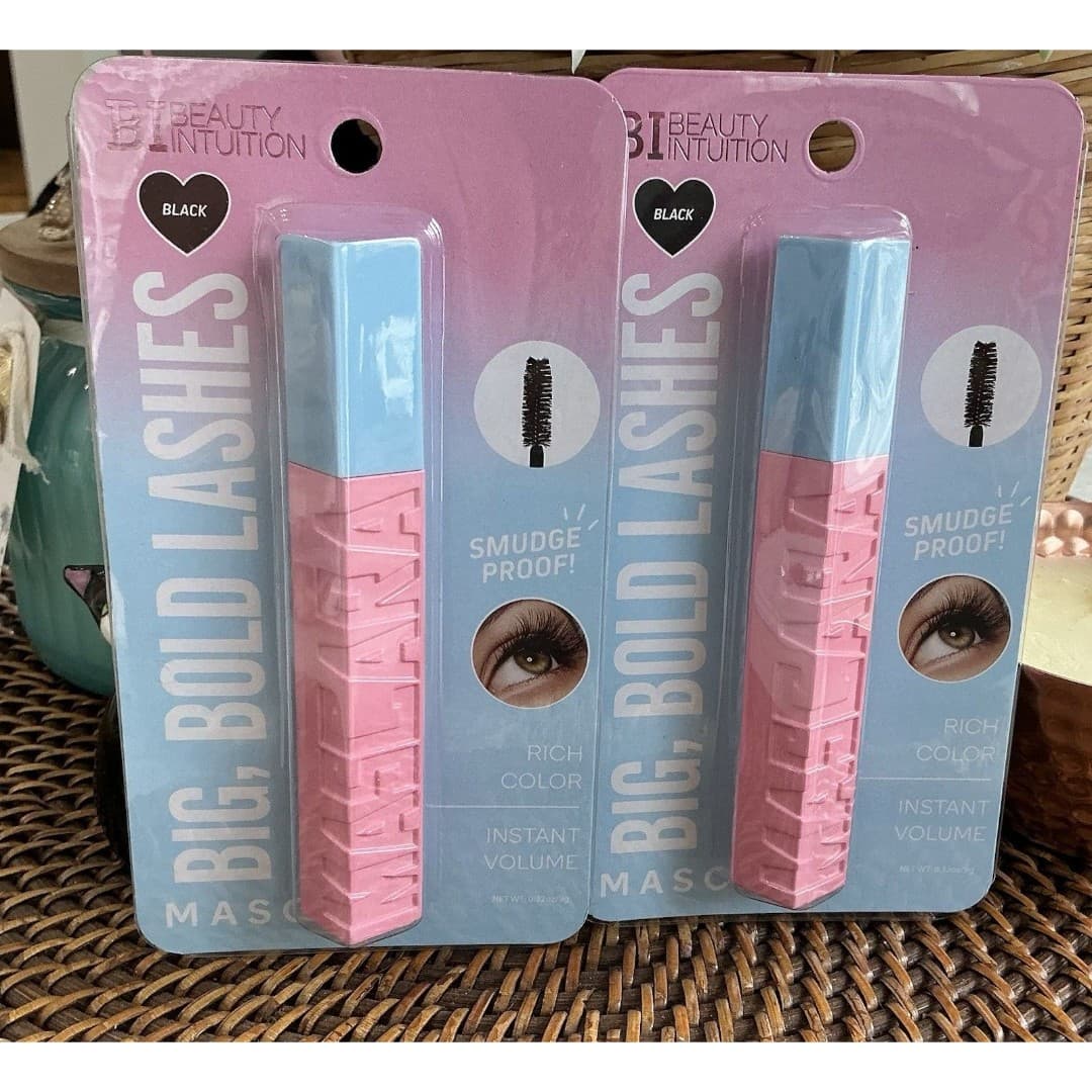 2pk Beauty Intuition Black Smudge Proof Instant Volume Mascara