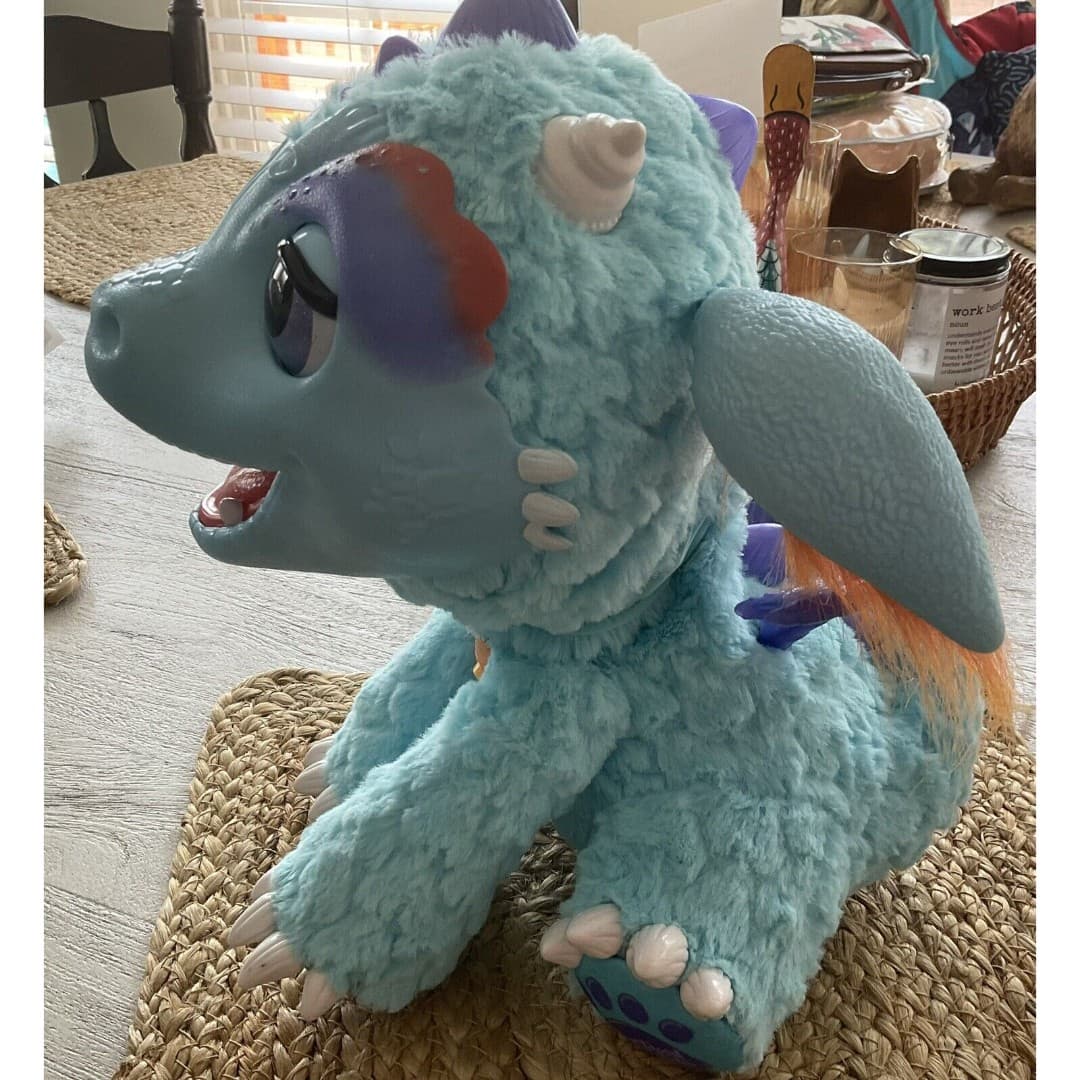 Fur Real Friends Blazin blue Dragon Interactive toy 2015 Works Great! - Thumbnail 3