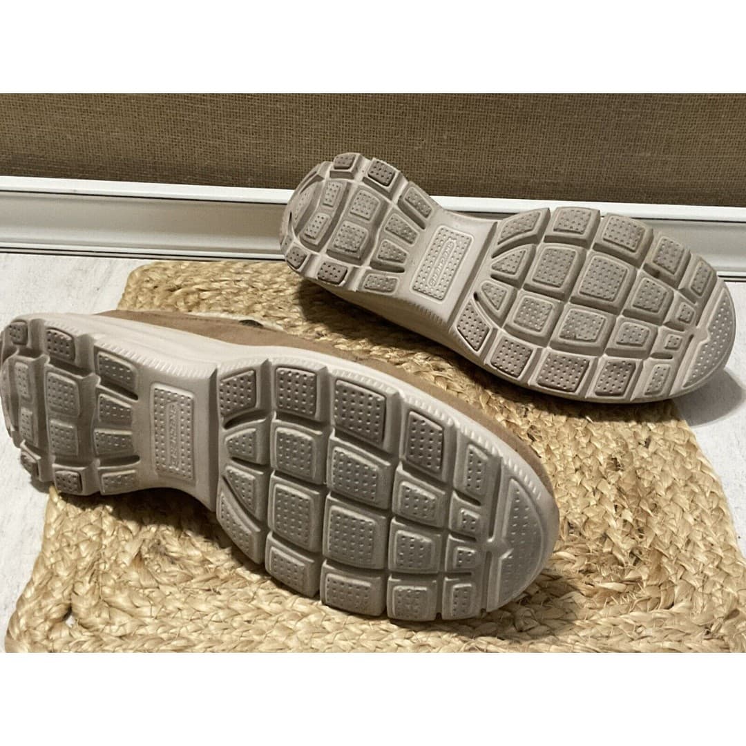 Skechers Size9 Easy Going Latte Suede+Faux Fur Lined, Memory Foam Slip on - Thumbnail 9